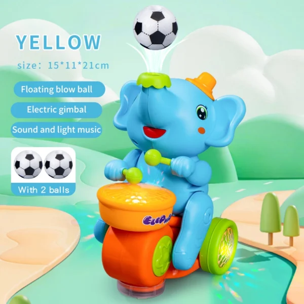 elefant ball blasen spielzeug mit led licht & melodien – blau