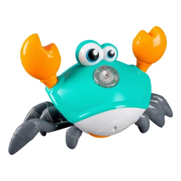 Interaktives Krabbe Spielzeug mit Sensoren flieht vor Hindernissen, bunte Lichter und fröhliche Melodien