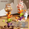 Bärchen Orbital Ball Kletterbaum: Braunem Bären mit Basketball-Korb, bunte Kugeln rollen über Blumenblätter, Hasen-Figuren – Baby Spielzeug
