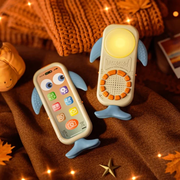 niedliches wal handy spielzeug – doppelseitig mit touchscreen & zahlen für kleinkinder