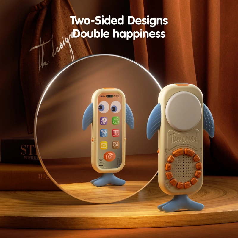 niedliches wal handy spielzeug – doppelseitig mit touchscreen & zahlen für kleinkinder