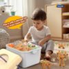 Schraubset Kinder mit Schraubenzieher – Konstruktionsspielzeug Bauset 100 Teile ab 3 Jahren