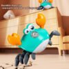 Krabbelnde Krabbe – Interaktives Motorikspielzeug mit Musik, Licht & Sensor Fluchtmodus für Babys ab 3 Jahren