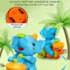 Trommelnder Elefant Musikspielzeug mit Licht und 2 Bällen für Kinder ab 3 Jahren