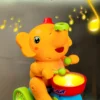 Interaktiver Elefant mit Trommel, LED-Licht und schwebendem Ball Spielzeug
