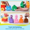 Zahlenzug Spielzeug Kinder ab 2 Jahre – Lernspielzeug mit Zahlen 1–9, Tierfiguren & Steckspiel – Motorikspielzeug Kleinkind, Ziehzug Baby, Montessori Geschenk 2 3 4 5 Jahre