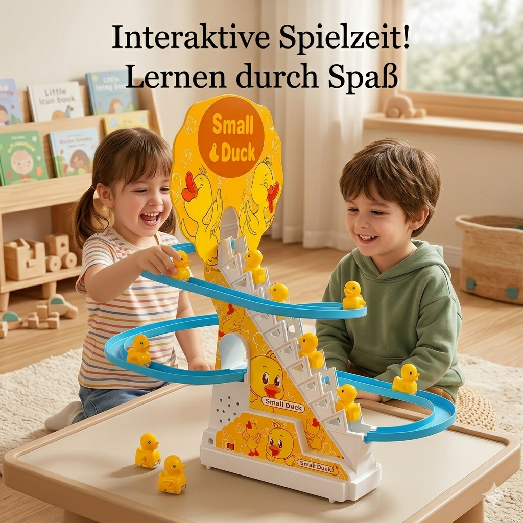 Enten-Klettertreppe mit Musik und LED-Licht für Kinder ab 3 Jahren