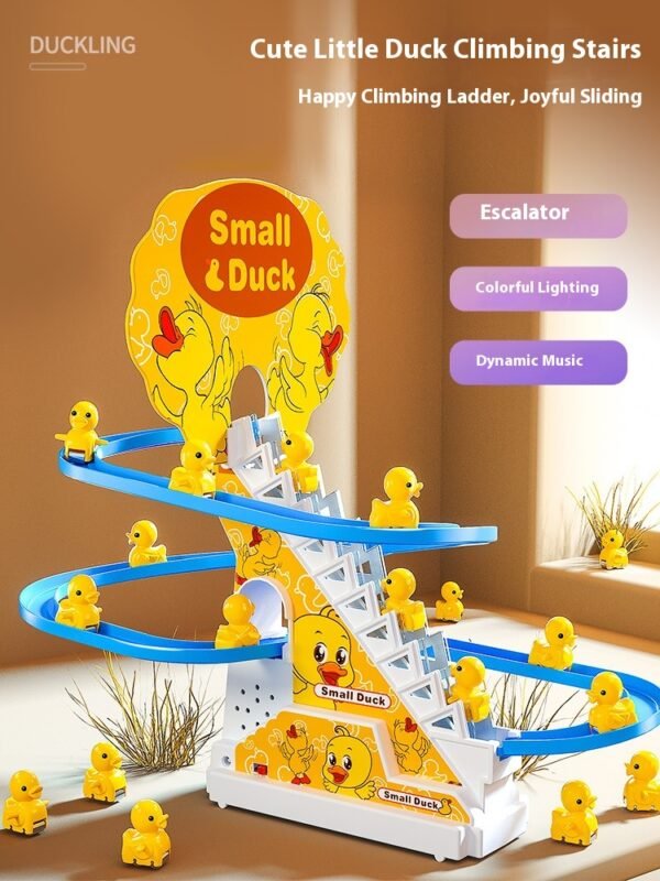 Enten-Klettertreppe mit Musik & LED-Licht – Interaktives Lernspielzeug für Kinder ab 3 Jahren