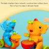Interaktiver Elefant mit Trommel, LED-Licht und schwebendem Ball Spielzeug