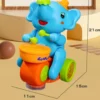 Interaktiver Elefant mit Trommel, LED-Licht und schwebendem Ball Spielzeug