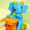Interaktiver Elefant mit Trommel, LED-Licht und schwebendem Ball Spielzeug