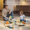 Flexibles Dinosaurier Rennbahn Set mit Loop, Tunnel und LED-Autos