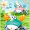 Krabbelnde Krabbe – Interaktives Motorikspielzeug mit Musik, Licht & Sensor Fluchtmodus für Babys ab 3 Jahren